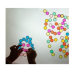 100 discos de colores con aro metálico