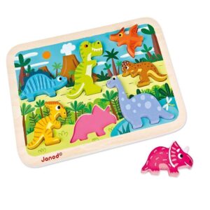 Puzzle de encajar dinosaurios
