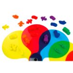 6 palas translucidas de colores