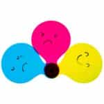6 palas translucidas de colores