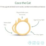 Mordedor de caucho 100% natural gato lanco coco