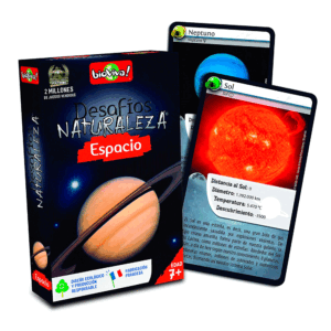juego de mesa de cartas desafíos de la naturaleza, espacio