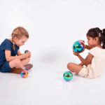 Set de bolas sensoriales con reflejo tornasoladas de acero inoxidable