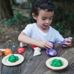Surtido de verduras vegetales Plan toys con velcro y cuchillo de madera