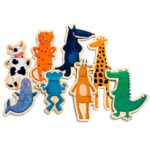 Imanes de madera animales locos djeco