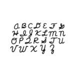 Letras de lija mayúsculas cursiva montessori