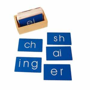 Letras de lija doble minúsculas imprenta montessori
