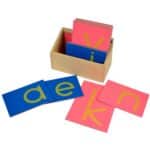 Letras de lija minúsculas imprenta montessori