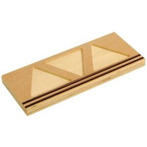 Base de madera para tres escaleras de perlas montessori