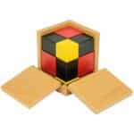 Cubo del binomio algebraico montessori