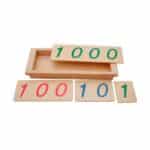 Números de introducción al sistema decimal montessori