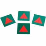 Fracciones de triángulos metálicos montessori