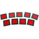Fracciones de cuadrados metálicos montessori