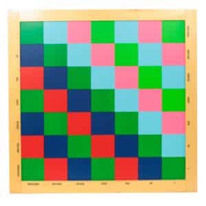 Tablero de ajedrez para multiplicar decimales montessori