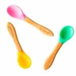 3 cucharas de bambú y silicona