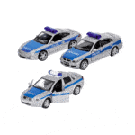 coche metálico con tracción de policía de 12cm