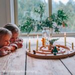 Espiral de adviento y cumpleaños de madera natural Grimms