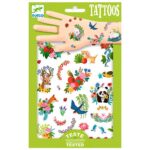 Tatuajes primavera con flores y animales