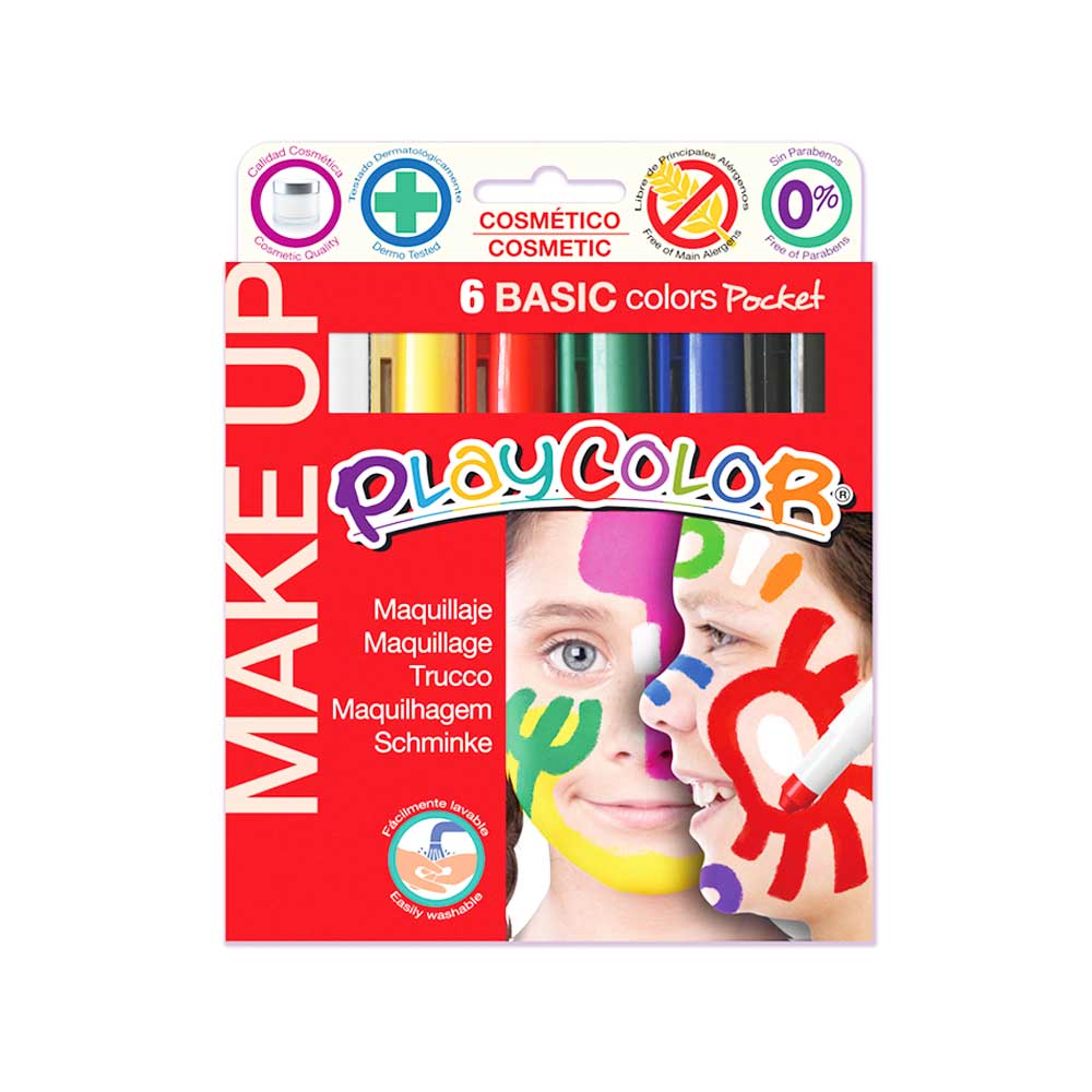 Maquillaje Playcolor basic 6 pinturas para maquillaje colores básicos