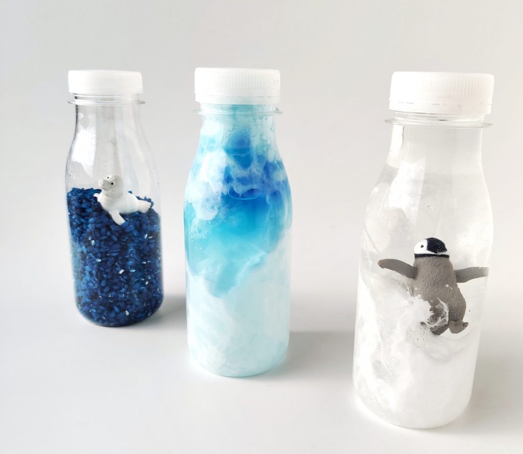 Botellas sensoriales invierno