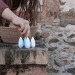 36 piezas sueltas para mandalas azules copos de nieve