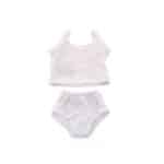 Conjunto camiseta y braguita para muñeca de 38 cm.