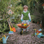 cubo de metal de la colección Happy Garden