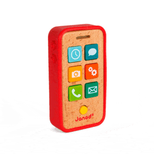 teléfono de madera sonoro