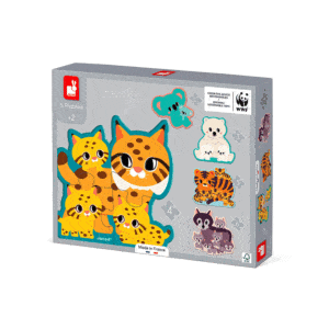 5 puzzles evolutivos de animales de 2, 3, 4, 5 y 6 piezas