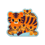 5 puzzles evolutivos de animales de 2, 3, 4, 5 y 6 piezas