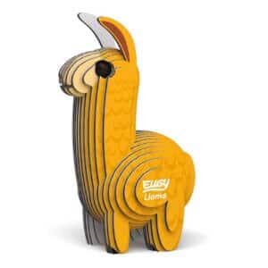 puzzle 3d para montar de cartón de una llama