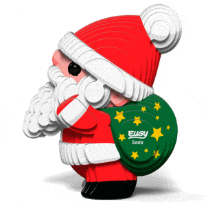 puzzle para montar en tres dimensiones de papa noel
