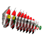 puzzle para montar en tres dimensiones de papa noel