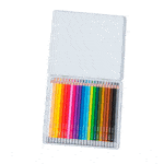 caja de metal de 24 lápices de colores acuarelables