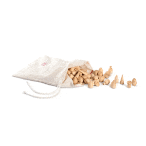 bolsa con 120 piezas de madera con 10 formas diferentes para mandalas y/o juego libre