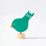 pájaro de madera figura decorativo para círculo de cumpleaños o espiral de adviento
