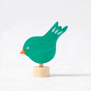 pájaro de madera figura decorativo para círculo de cumpleaños o espiral de adviento
