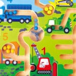 juego de psicomotricidad fina laberinto magnético de construcción y números