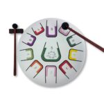 Tambú Tambor de lengua blanco con baquetas
