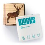 3 bloques de madera para formar 4 puzzles sencillos de animales del bosque