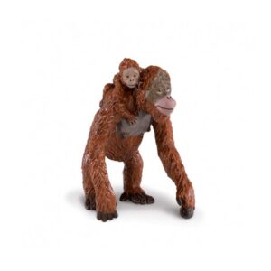 Miniatura Orangután con bebé