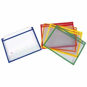 Sobre funda transparente para escribir y borrar