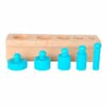 16 cilindros montessori para encajar multicolor