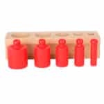 16 cilindros montessori para encajar multicolor
