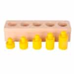 16 cilindros montessori para encajar multicolor