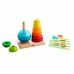 juego de madera para encaja formas y colores