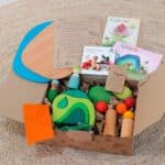 20 piezas de madera para crear minimundos en tonos verdes de la primavera