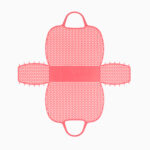 Imagen del bolso abierto de Bolso retro vintage de rejilla Cherry
