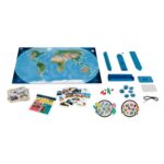 Planisferio magnético del mundo con tarjetas
