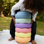 Stapelstein Set de 6 bloques pastel + board confetti